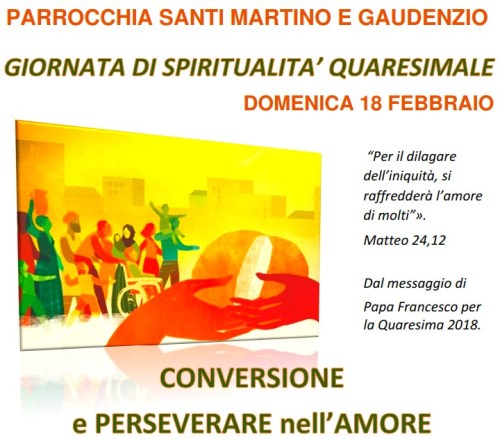 locadina ritiro quaresima 2018