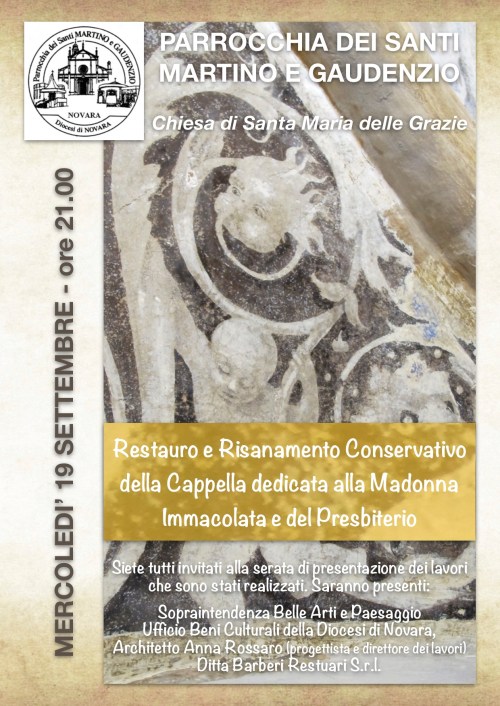 180919 Locandina presentazione restauri Chiesa Parrocchiale