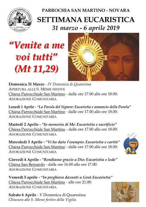 Settimana Eucaristica 2019 - Manifesto
