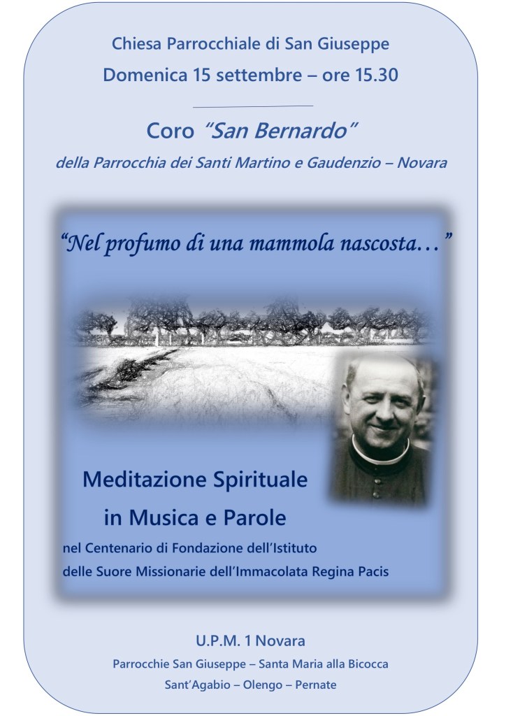190915 Locandina Meditazione Spirituale Novara San Guseppe Corale San Bernardo