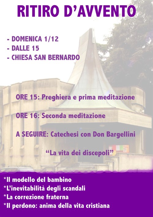volantino ritiro avvento 2019