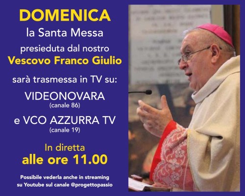 banner diretta messa domenica vescovo coronavirus