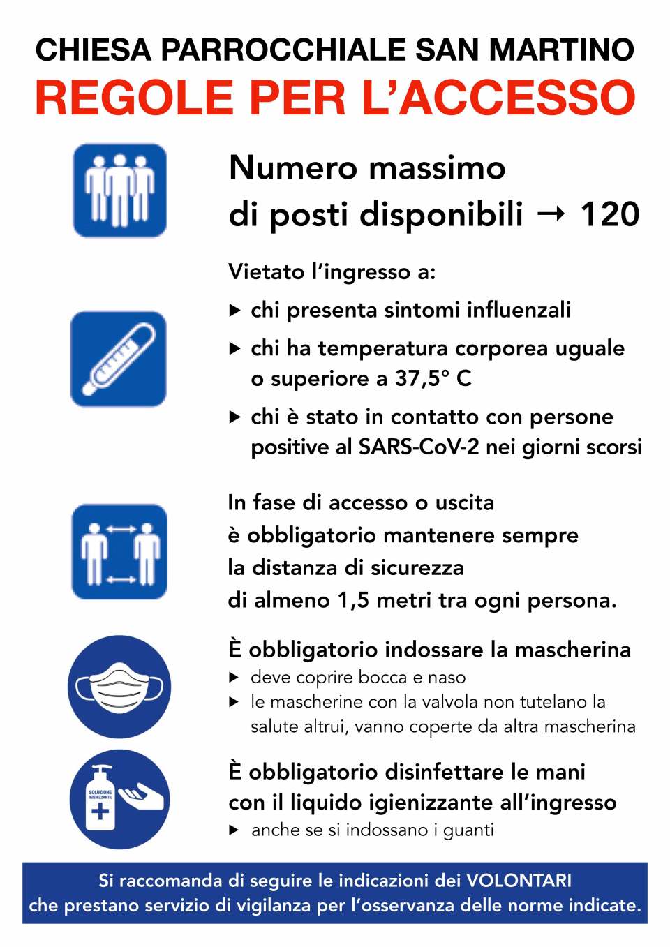 200518 cartello ripresa messe popolo chiesa parrocchiale norme accesso